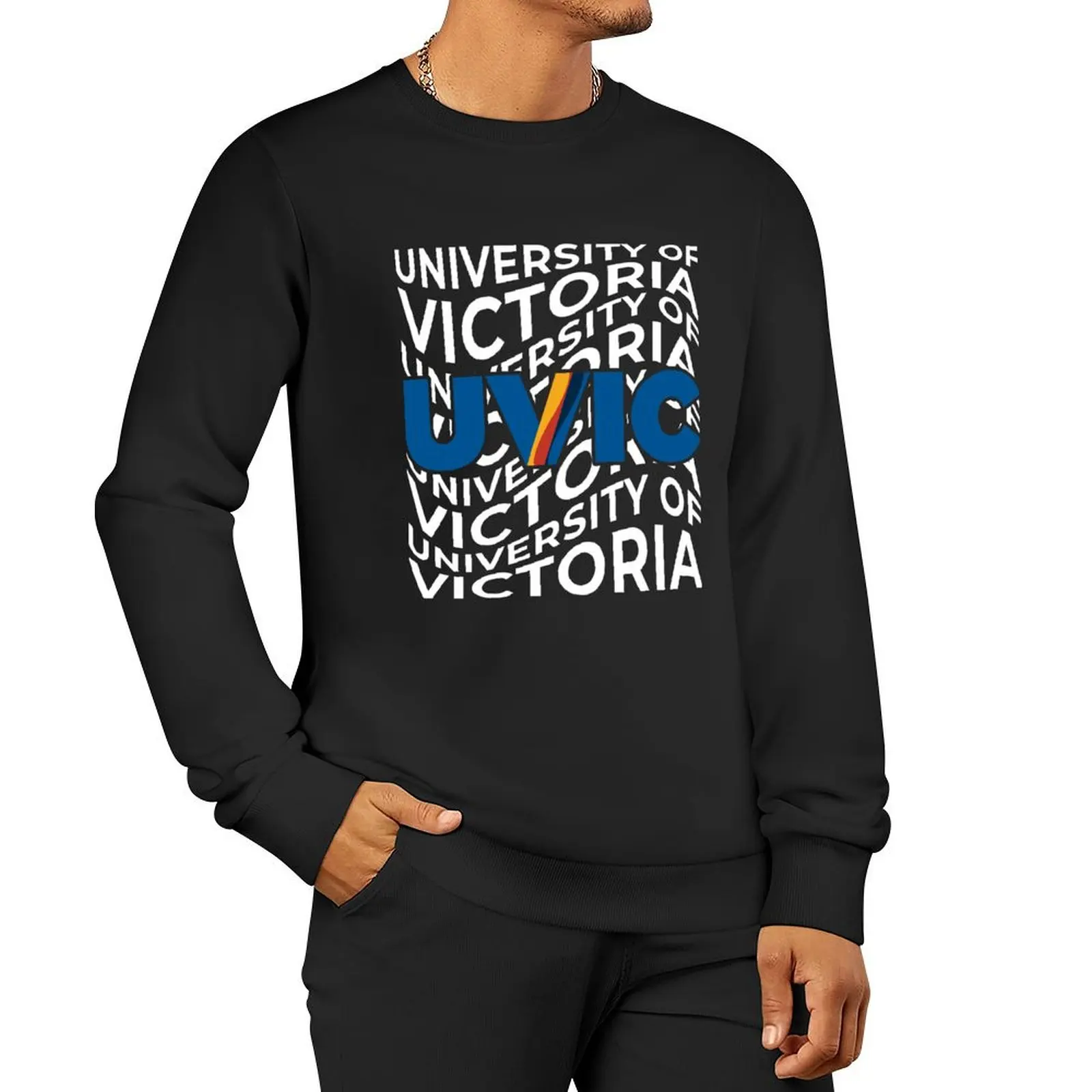 Wave University of Victoria Canada Pullover Hoodie men's clothing men wear aesthetic clothing men clothes graphic sweatshirts