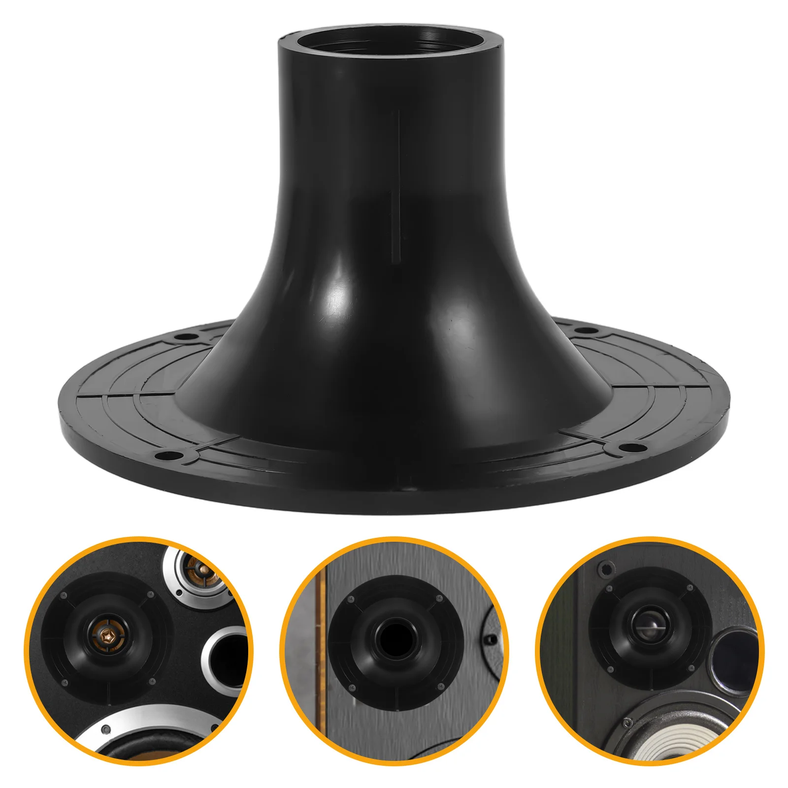 Speaker Screw Black Plastic Adapter 127mm Round Horn Internal Thread Speaker Accessories Replacement Loudspeaker Stage