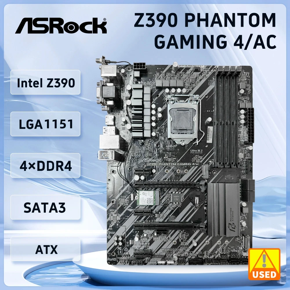 

Z390 Motherbaord ASROCK Z390 PHANTOM GAMING 4/AC LGA 1151 DDR4 64G LGA1151 PCIE 3.0 ATX For i7-9700F i7-8700 9400F G5600T cpu