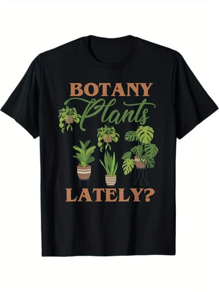 

Interesting tropical plant lovers theme T-shirts, 100% cotton casual O-neck printed T-shirts, gifts for friends.