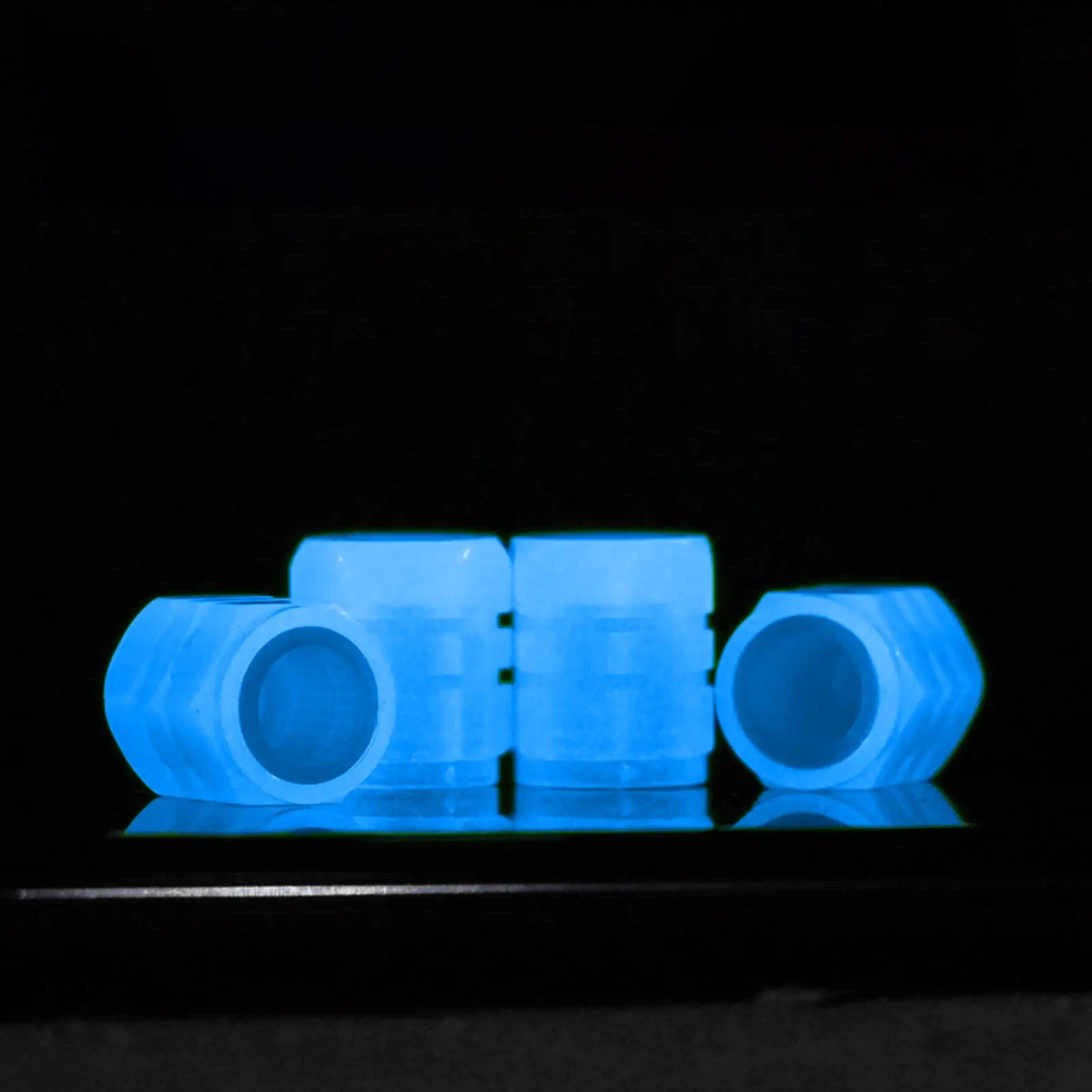 4 Count Fluorescent Car Tire Caps Tire Decoration Unique Luxury Look