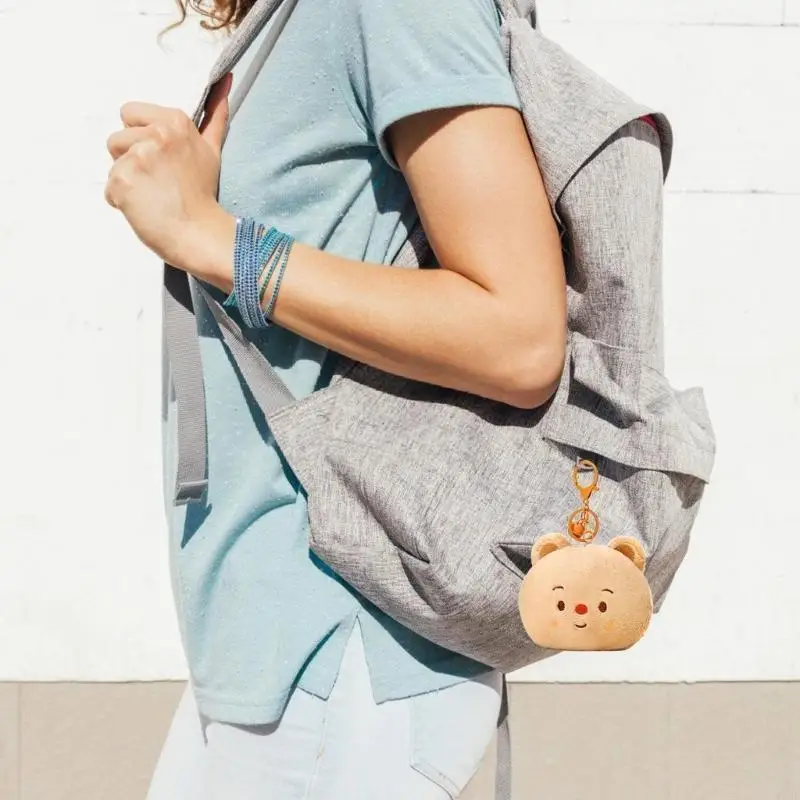 76HF Orsetto peluche Portamonete Portachiavi Custodia morbida per auricolari Custodia per chiavi auto