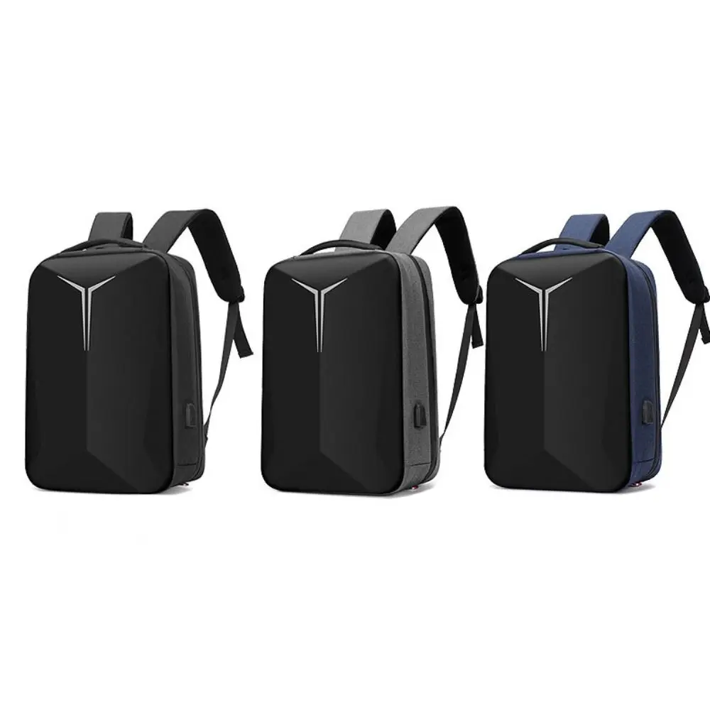حقيبة ظهر مقاومة للماء للأعمال ذات هيكل صلب وخفيفة الوزن وعاكسة للضوء وحقيبة كتف مزدوجة ذات سعة كبيرة ومنفذ شحن USB