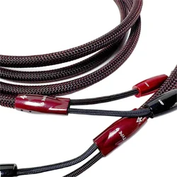 Type9 Speaker Cable Solid PSC Four-core Spiral HiFi Audio Speaker Cables1000 Series Silver Banana Plug with Packaging Box