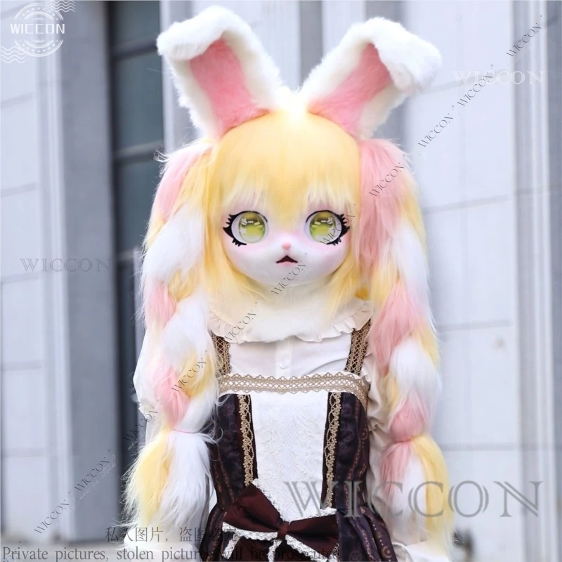 Fursuit Cosplay Headset Furry Costume Head Base Comiket Furry Kig Kigurumi Animal Cat Rabbit Doll Beast Mask Cosplay Costume