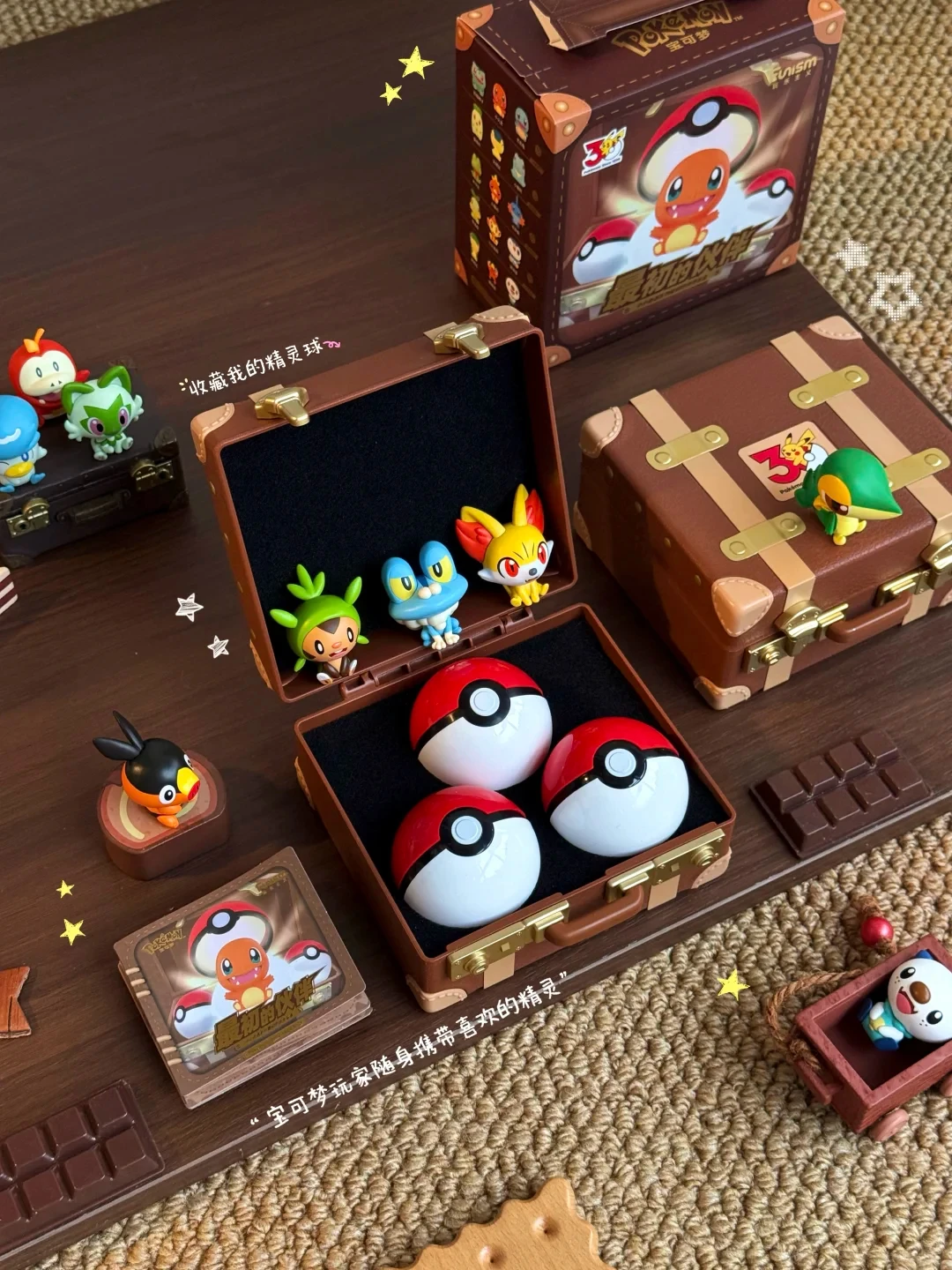 Original Funism X Pokémon Handflächengroße Wunderfiguren Erster Partner 30. Jubiläum Blind Box Serie Bulbasaur Squirtle Charmander Spielzeug Geschenk