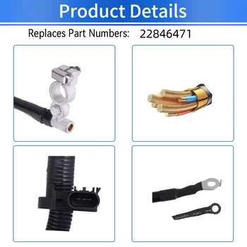 適用於凱迪拉克凱雷德、雪佛蘭薩博班1500/2500、塔霍、雪佛蘭Avalanche、雪佛蘭Silverado、GMC Sierra的22846471負極電池線 20967455 10 最佳銷售 GMC Sierra配件 - №9