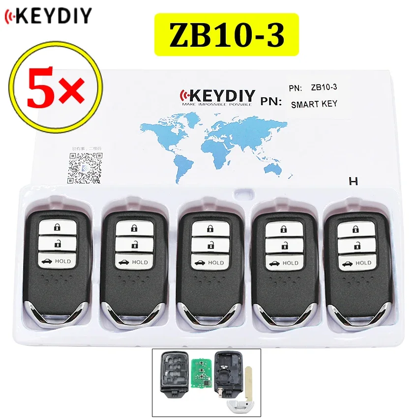 

5PCS/LOT Universal ZB10-3 ZB10 KD Smart Key Remote for KD-X2 Car Key Remote Replacement Fit More Than 2000 Models