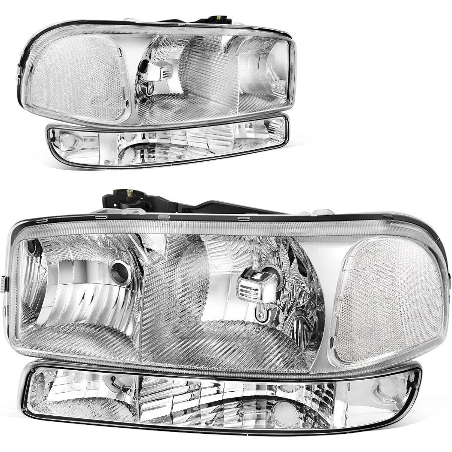 

Headlight Assembly Compatible with 9906 GMC Sierra 1500 2500 0106 Sierra 1500HD 2500HD 3500 2007 Sierra 1500 1500HD 2500HD 3500