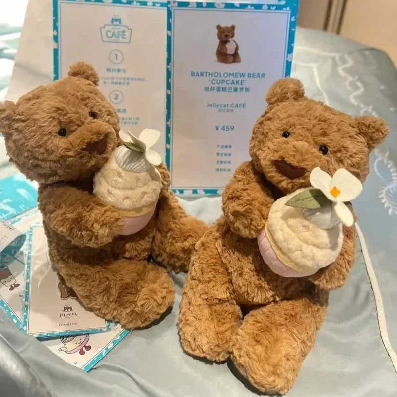 Nuevas existencias, edición limitada, oso Cupcake de papel de Barcelona, oso de Barcelona, Taro, pastel de barro, muñeca, regalo de cumpleaños para el Día de San Valentín