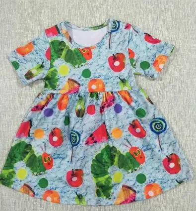 2024 Girls clothing boutiqu baby dressese cotton material summer breathable and comfortable skin-friendly children clothes