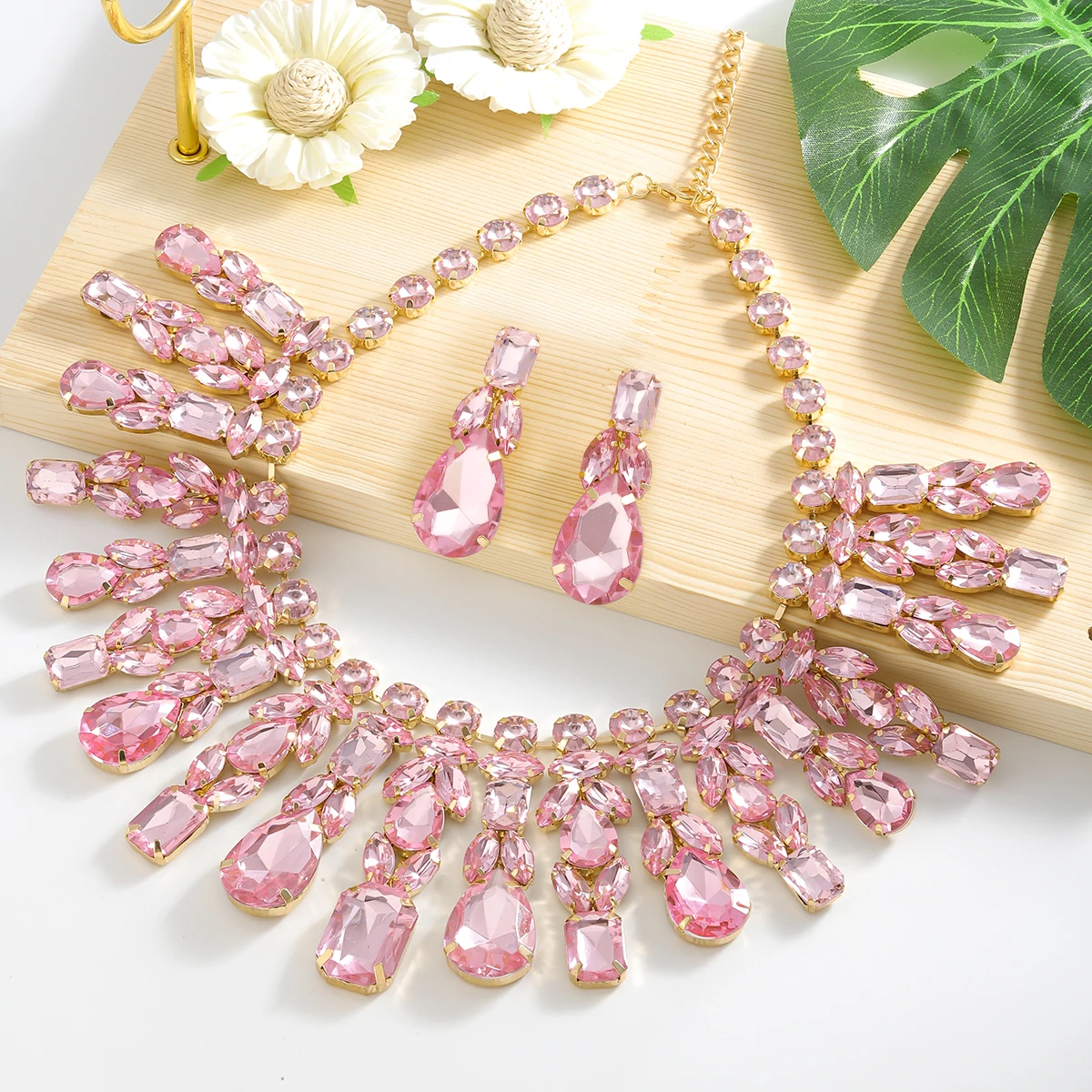 Best Lady 3 Pcs/set Luxury Blingbling Rhinestone Vintage Jewelry Set - The Perfect Nightclub Party Jewelry