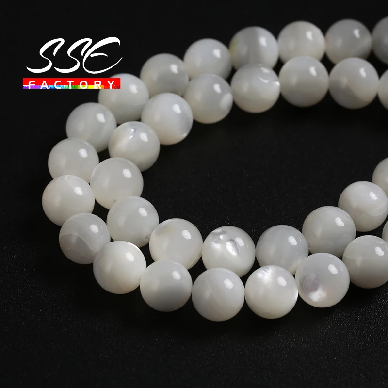 Wholesale AAAAA Natural Shinning Trochus Shell Beads Shell Round Loose Beads For Jewelry Making DIY Bracelets Accessories 15