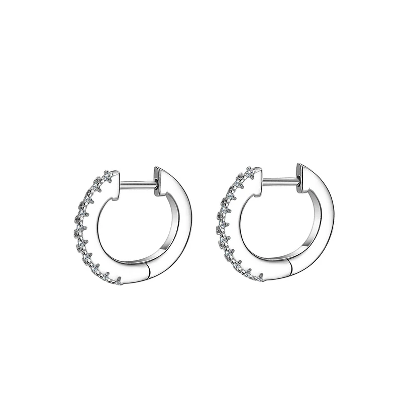 

DVVS1 Color Moissanite Earring 925 Sterling Sliver Plated Hoop Earring for Women Wedding Party Jewelry Gifts