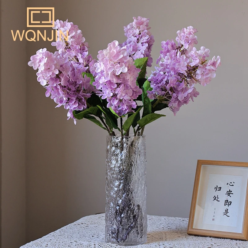 Simulated Flowers, Beautiful Lilacs, Hydrangea, Artificial Flowers, Home Hotel Wedding Decorations, Floral Arrangements