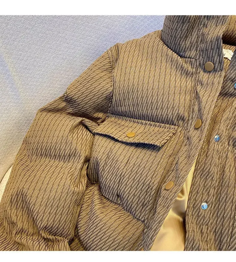 Parkas à col montant pour femmes, veste matelassée, hauts chauds, manteau ample et décontracté, vêtements d'hiver, à la mode, nouveauté 2022