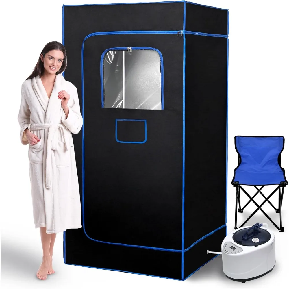 

Portable Sauna for Home,Thickened Sauna Canopy Kit with 3L 1000W Steam Generator,9 Temperature Settings,Full Body Dry Sauna SPA