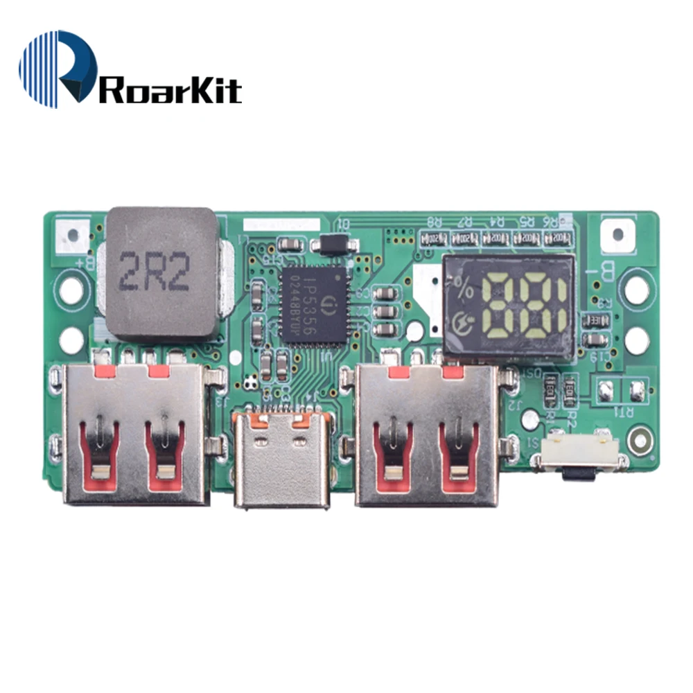 5V 3A Lithium Battery Digital Display Fast Charging Module IP5356 TYPE-C Micro USB QC3.0 2.0 PD3.0 PD2.0/AFC/FCP