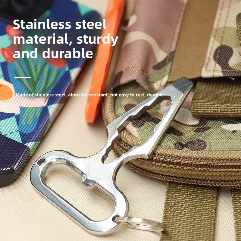 Self Defense Tools Outdoor EDC Survival Tool Defence Personal Keychain Stinger Bottle Combination Opener Wrench for Men Women