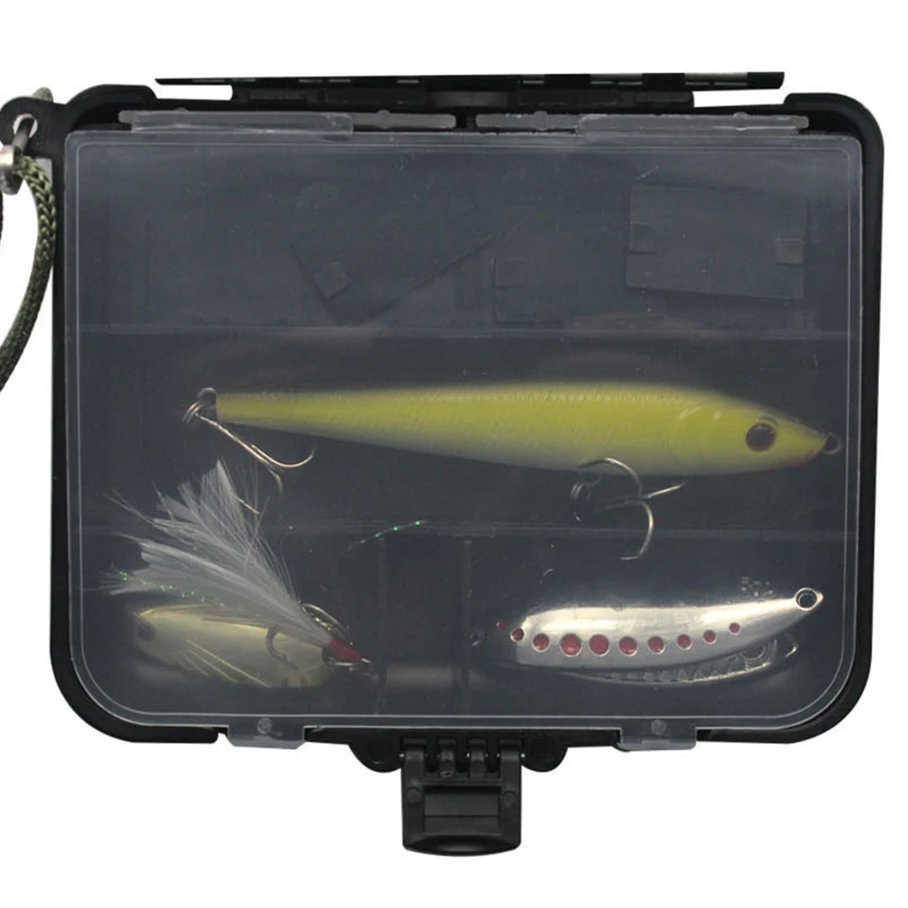 

3 Pcs Bait Container Box Fishing Lures Storage Bait Container PVC Compact Portable Tackle ganizer Divider Black