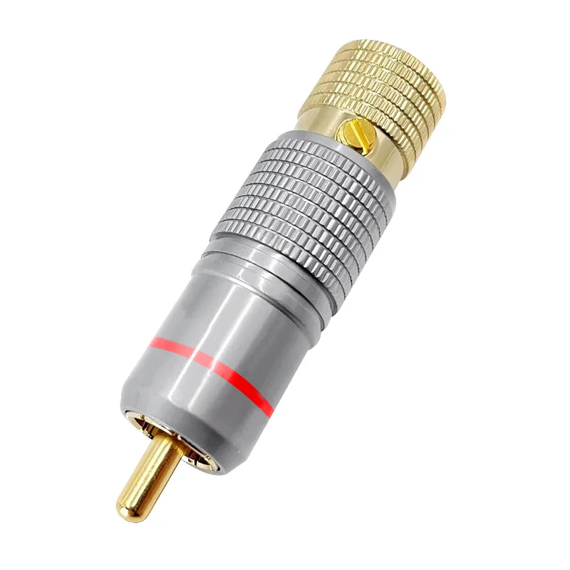 Prise de connecteur coaxial sans soudure, adaptateur de câble audio plaqué or, verrouillage Hifi RCA, 10mm, 2 pièces, 4 pièces, 8 pièces, 16 pièces