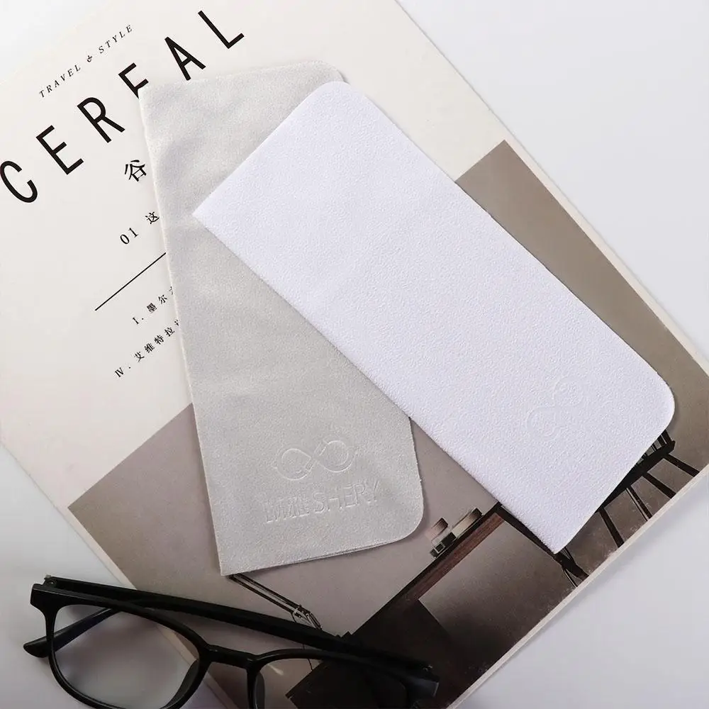 

10Pcs Letter Glasses Cleaner Cloth Solid Color Soft Lens Cleaner Cloth Cleaning Wipes Lens Phone Screen