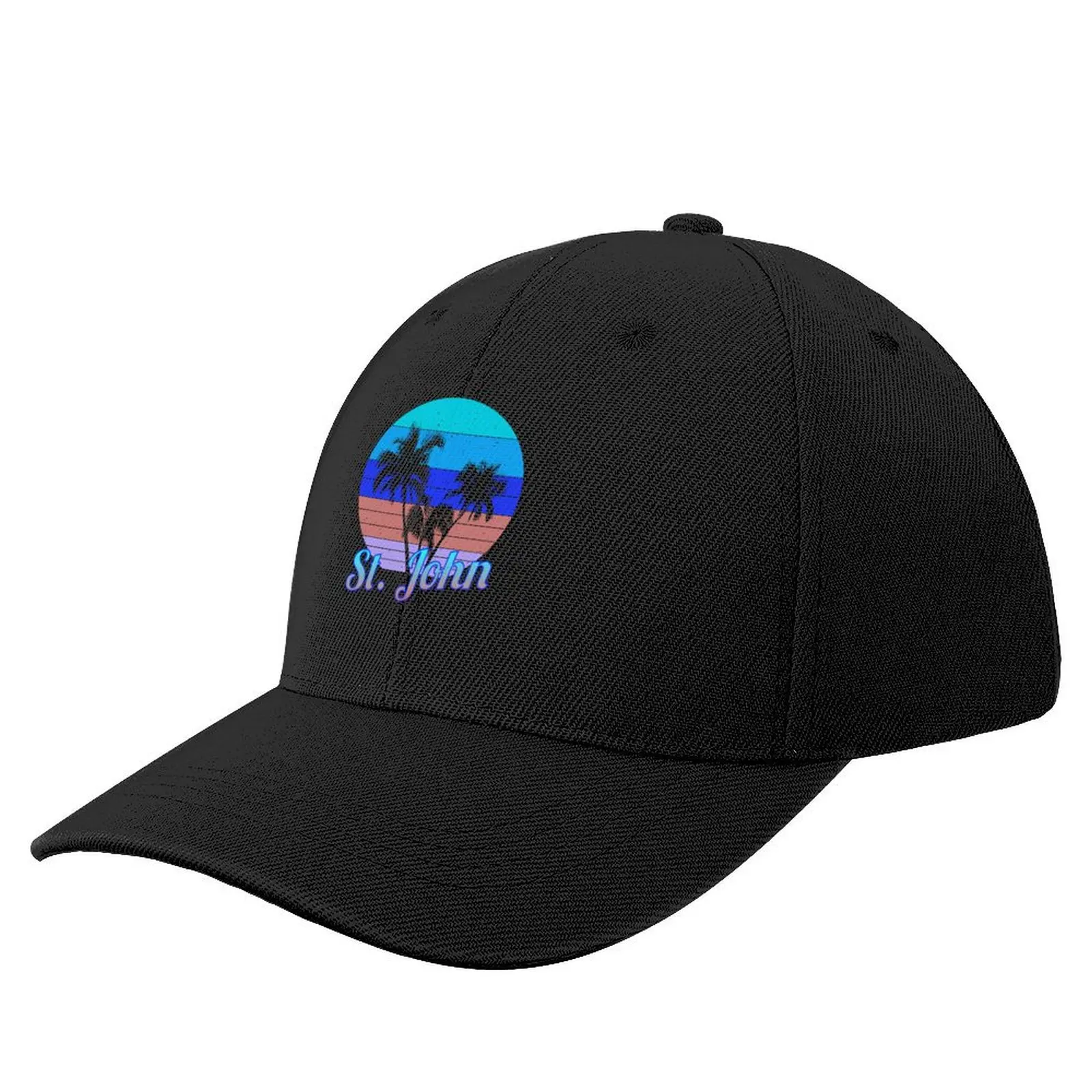 

St. John Retro Tropical Palm Trees Vacation Baseball Cap Christmas Hat hiking hat For Women Men's