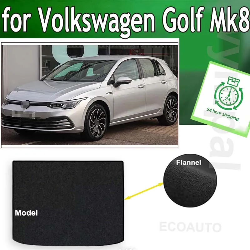Коврик для багажника TREADFIT для Volkswagen Golf Mk8 VW GTE GTD GTI R-Line 2022 2023, ковровое покрытие для пола багажного отделения.