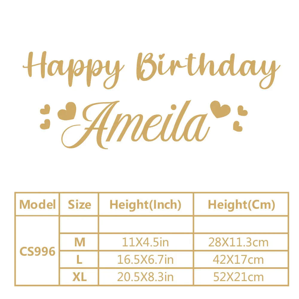 1 قطعة عيد ميلاد سعيد مخصص اسم ملصق فينيل للأطفال ديكور حفلات شخصية جدار ملصق مائي للإزالة خلفية ديكور المنزل يموت قطع