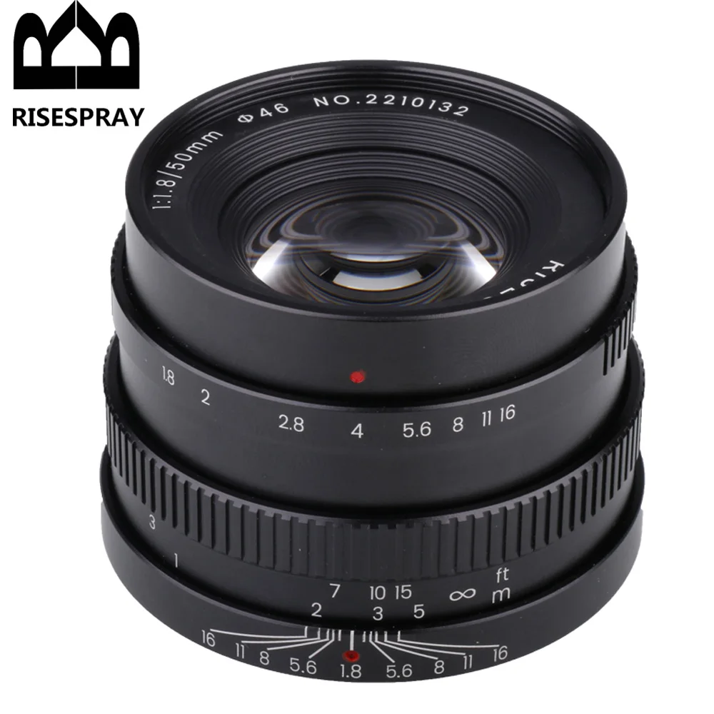 

RISESPRAY 50mm F1.8 Large Aperture Standard Prime APS-C Portrait Manual Focus Lens for Canon NIKON Fuji SONY Leica Sigma