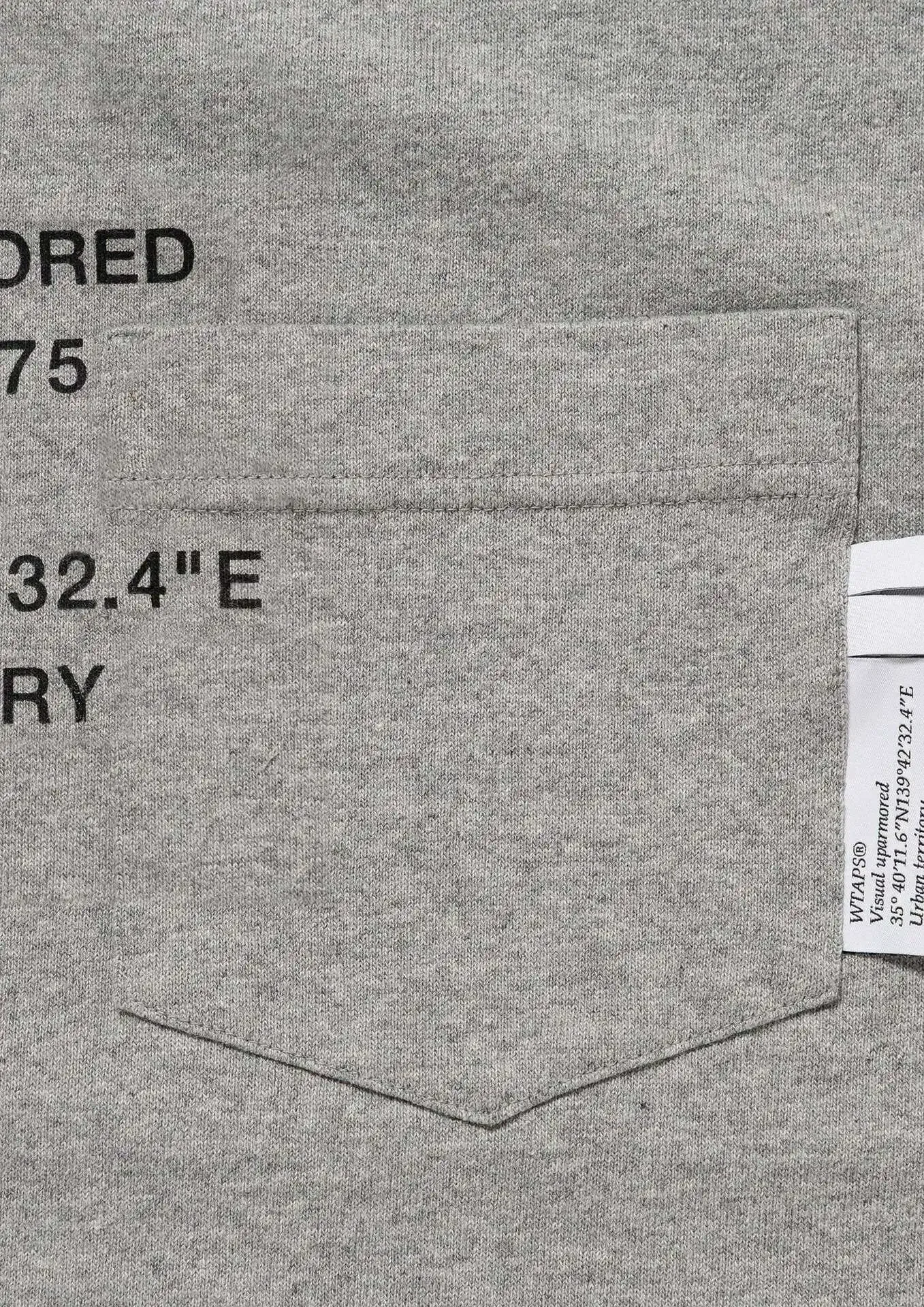 WTAPS Heavyweight Cotton Long Sleeve T-Shirt Men 2026 Autumn Solid Color Pocket Tee Loose Fit Casual Streetwear Top view 5