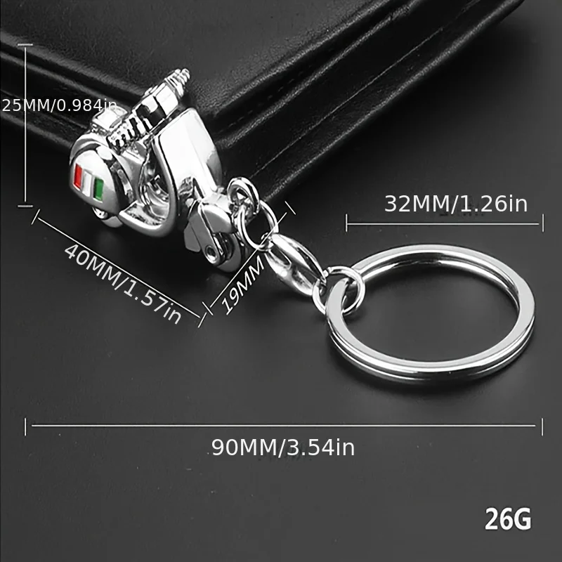 سلسلة مفاتيح صغيرة للدراجات النارية، حامل مفاتيح معدني ثلاثي الأبعاد مع حلقة مفاتيح، ألوان متعددة للرجال والنساء #2