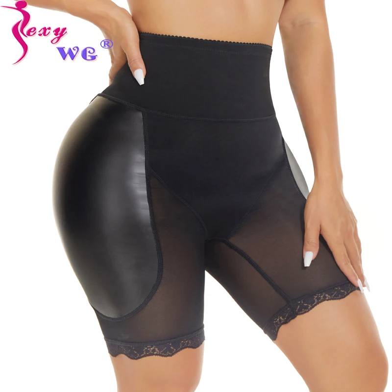 SEXYWG Butt Lifter Shapewear majtki damskie Hip Pad kształtujące majtki seksowne Body wyszczuplające stanik Push Up i majtki bielizna modelująca