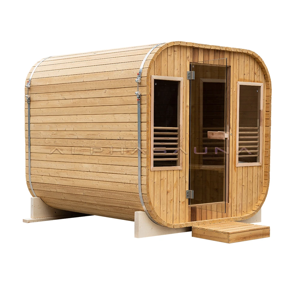 New Pure  Red Cedar Wooden Sauna Outdoor Commercial Sauna Steam Room Kit Set