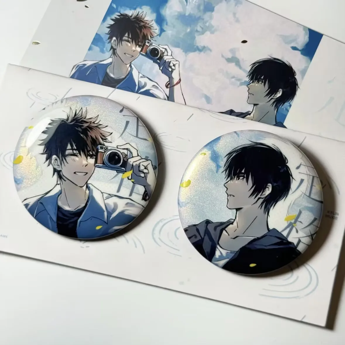 

«Потерянные заметки надгробия» Wu Xie Zhang Qiling, периферийный аниме-значок серии Baji, украшение для сумки, кулон, подарок