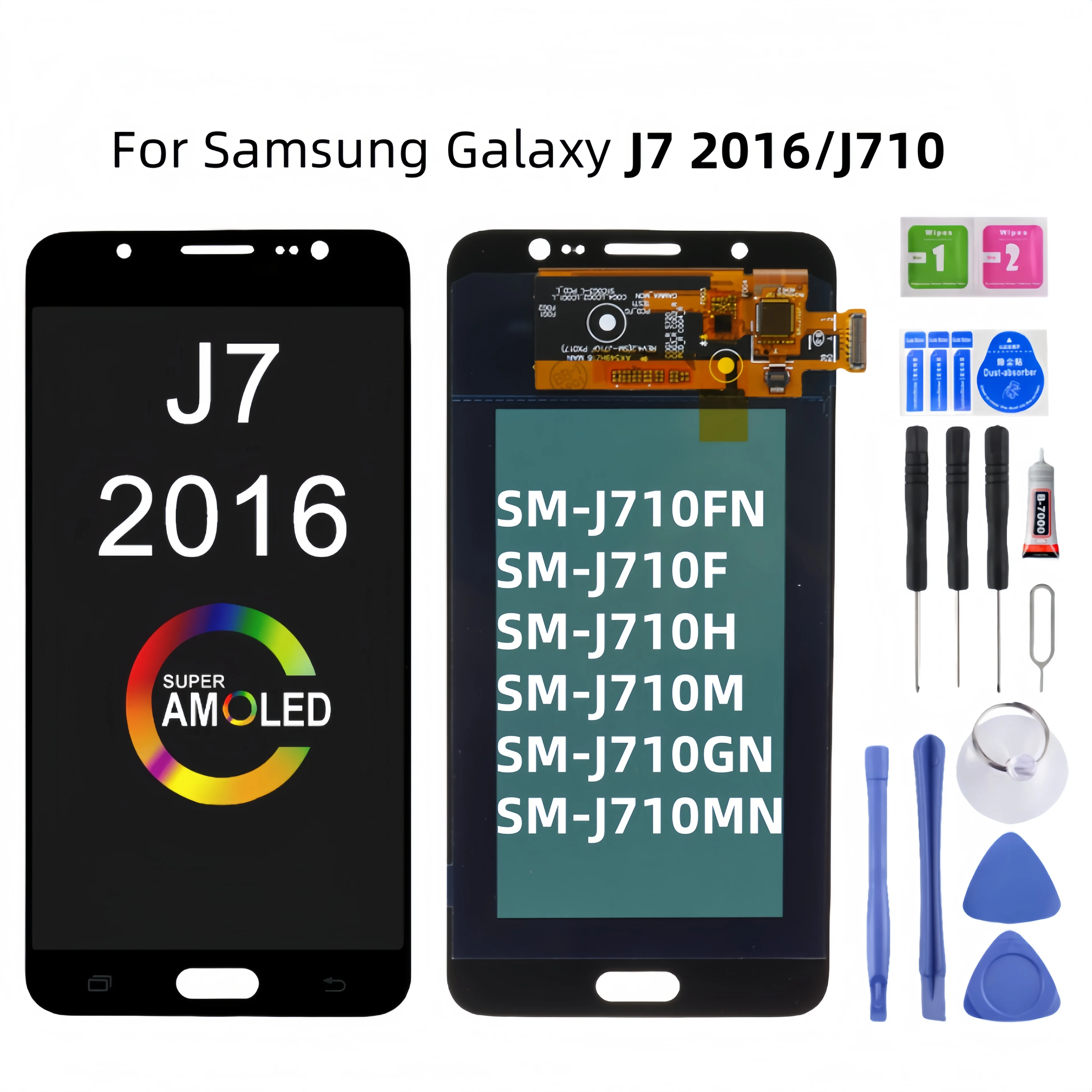 

For Samsung Galaxy J7 2016 J710 SM-J710F J710M J710H J710GN Lcd Display Touch Screen Digitizer Assembly Replacement