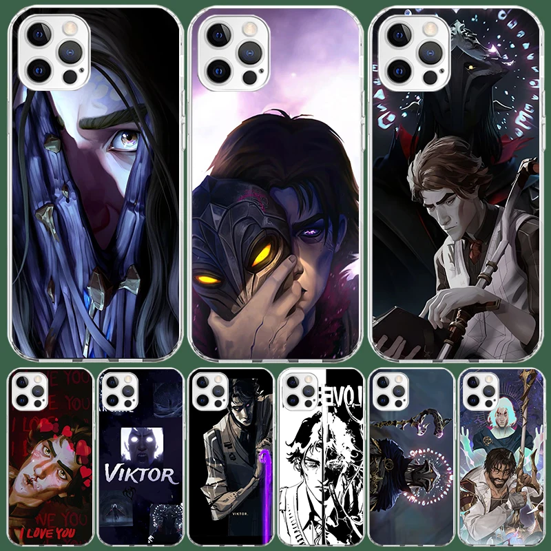Чехол для телефона Arcane V-Viktor с аниме для Apple Iphone 11 12 13 Mini 14 15 16 Pro Max 16E 7 Plus X XS SE Art Customized Coque Capa