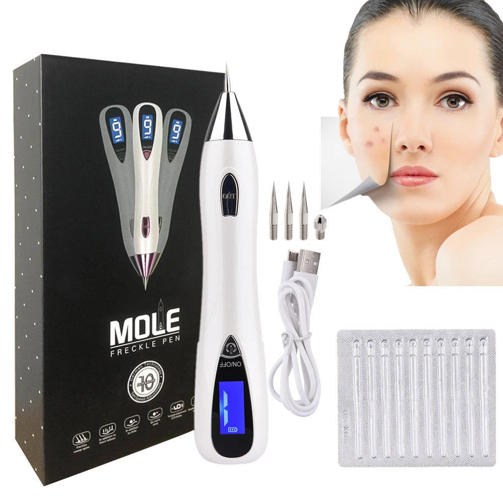 Stylo électrique dissolvant d'étiquette de peau, outils de soins de la peau, plasma, taches de rousseur, taupe, tatouage, taches noires, taches sombres, professionnel