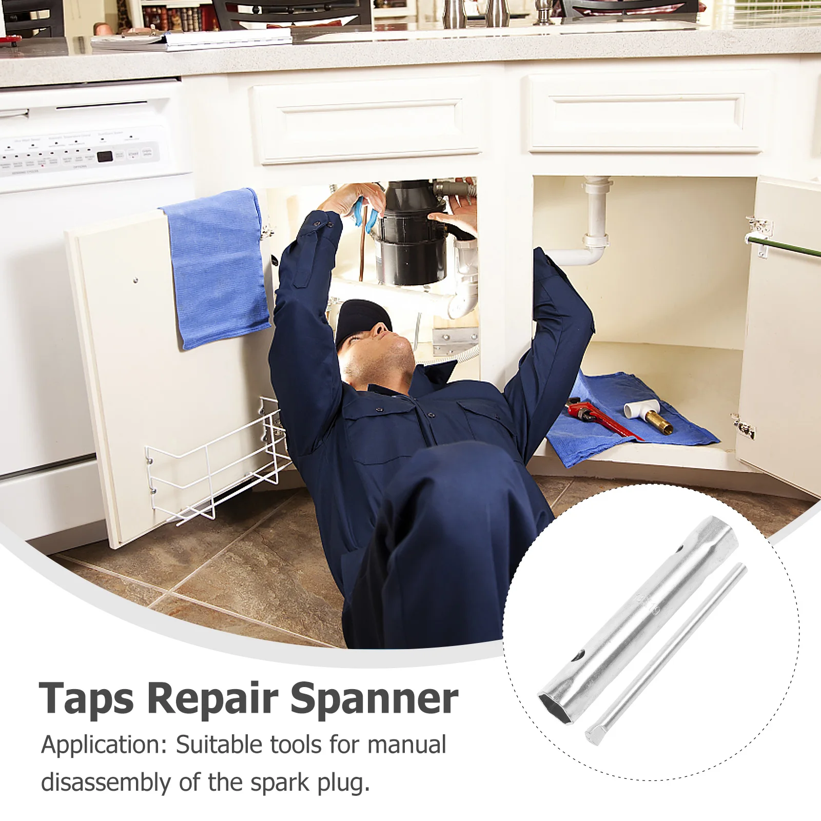 1 set Socket Wrench Multifunction Kitchen Basin Metal DoubleEnded Adjustable Spanner Plumbing Tools Faucet Repair Bathroom Sink