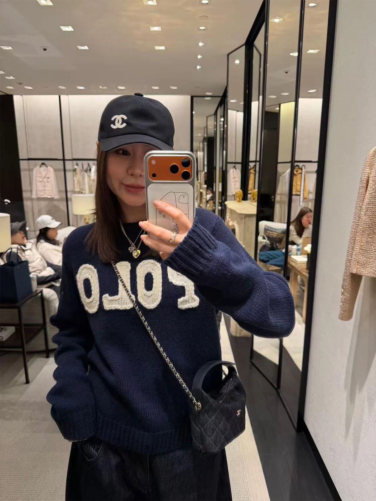 

Casual Knitted Wool Sweater with Hand Letters round Ne Women's Loose Fit Spring New Arrival Soft Acrylic Blend Warmth