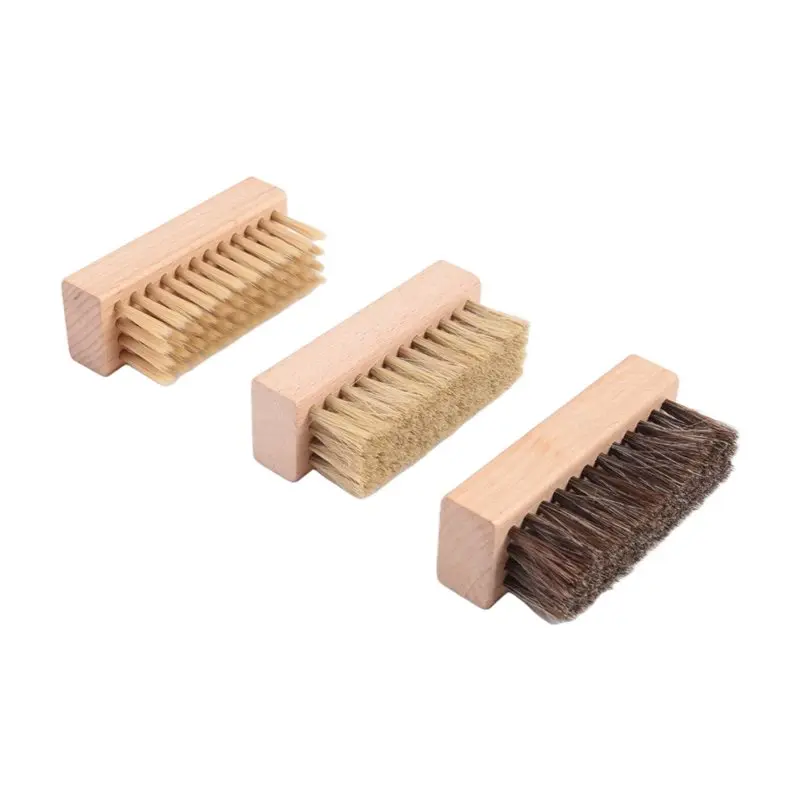 A69esmall Schuhreinigungsbürsten-Set mit 15 Bürsten mit Nylon-, Wildschwein- und Pferdehaarborsten, für Leder, Wildleder, Canvas, Textilien – Detail 2