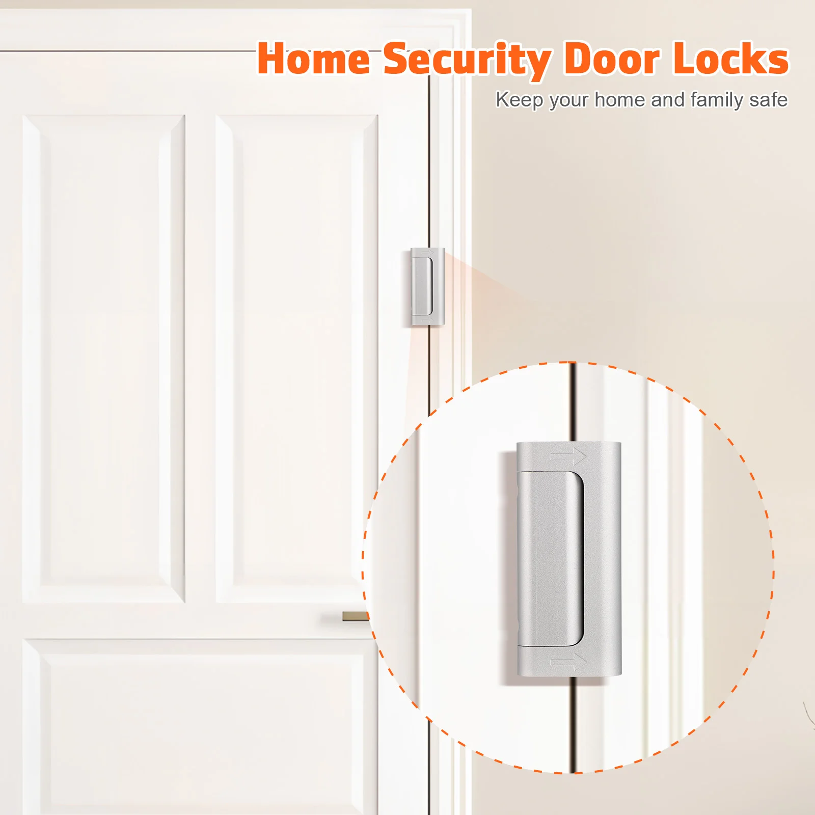 2 Pcs Aluminum Alloy Hinge Pin Door Security Devices Home Locks Latch Safety from inside Front Child
