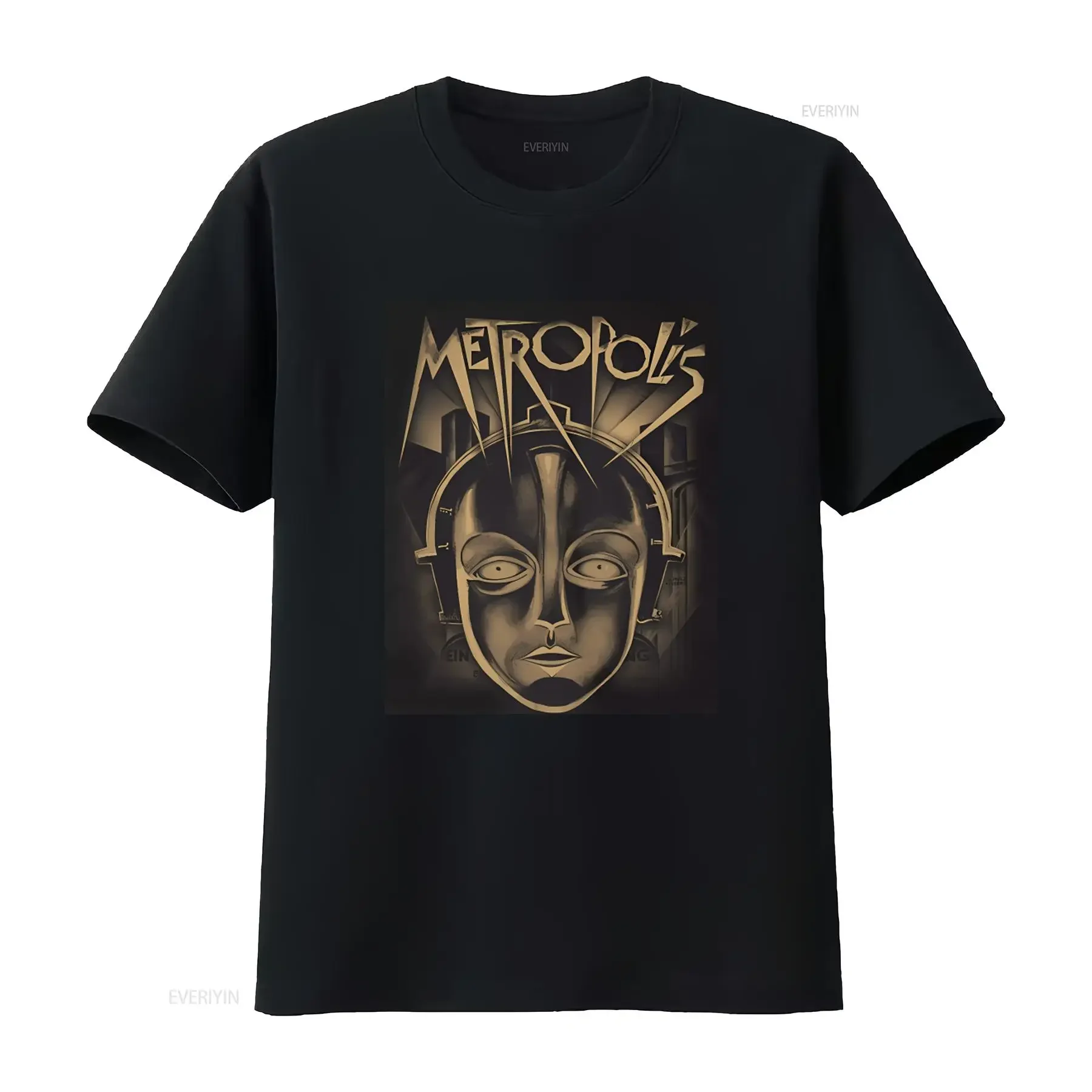 Plan 9 'Metropolis Face' T Shirt Retro Futuristic Design High Quality Print Perfect for Sci Fi Fans vintage Washed Slightly
