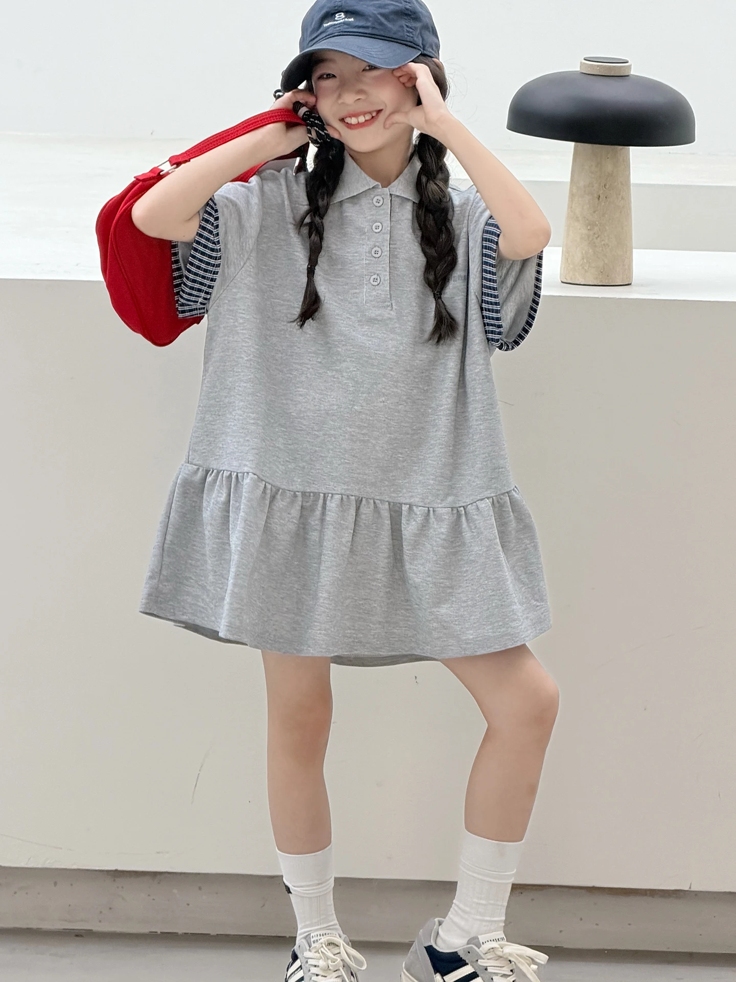 プリンセススタイルサマードレス女の子用子供用tシャツドレスポロスカートトレンディな女性子供服カジュアルアンサンブル