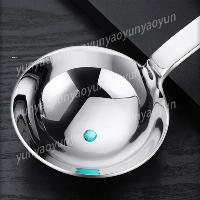 Short Handle 316 Stainless Steel Soup Spoon Heavy Big Head Scoops Korea Deepen Meal Rice Noodle Soups Utensils for Kitchen N8E0V