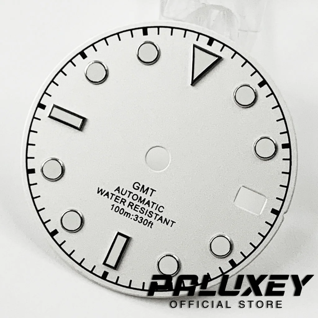 NH34 29 ミリメートルホワイトブルーブラック時計ダイヤルグリーン発光時計の文字盤 NH34 NH35 ムーブメント交換部品