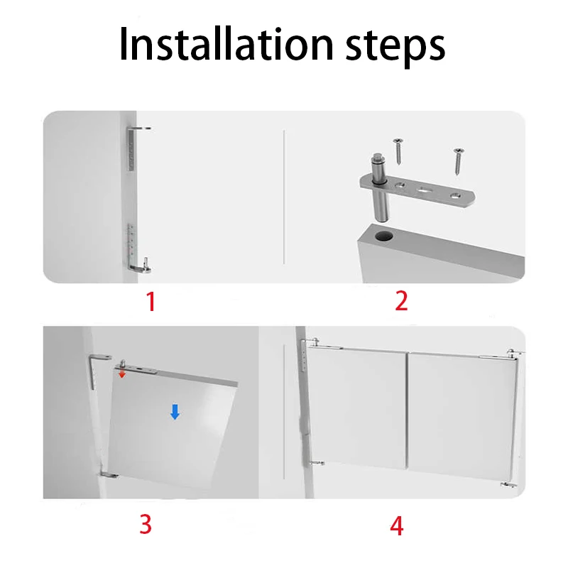 2/4/8 pezzi cerniera in acciaio inossidabile ripristino automatico porta connettore barra porta rimbalzo mezza vita cerniera porta accessori hardware