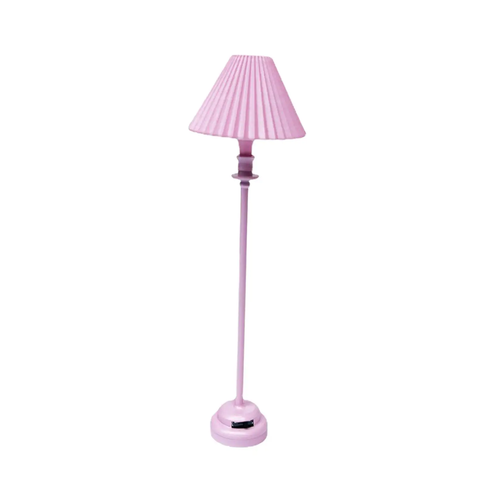 Floor Lamp for Dolls House, Dollhouse Decor, Jardim Acessórios, 1:12