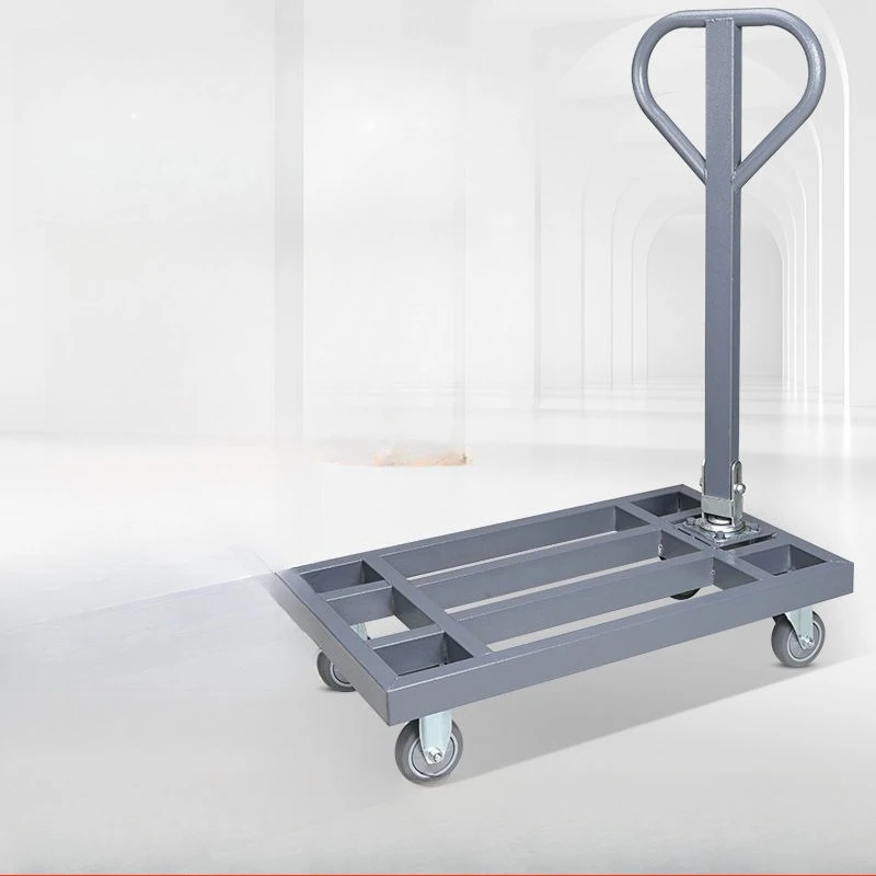 

Pull goods truck, flat hand push truck, folding portable home silent