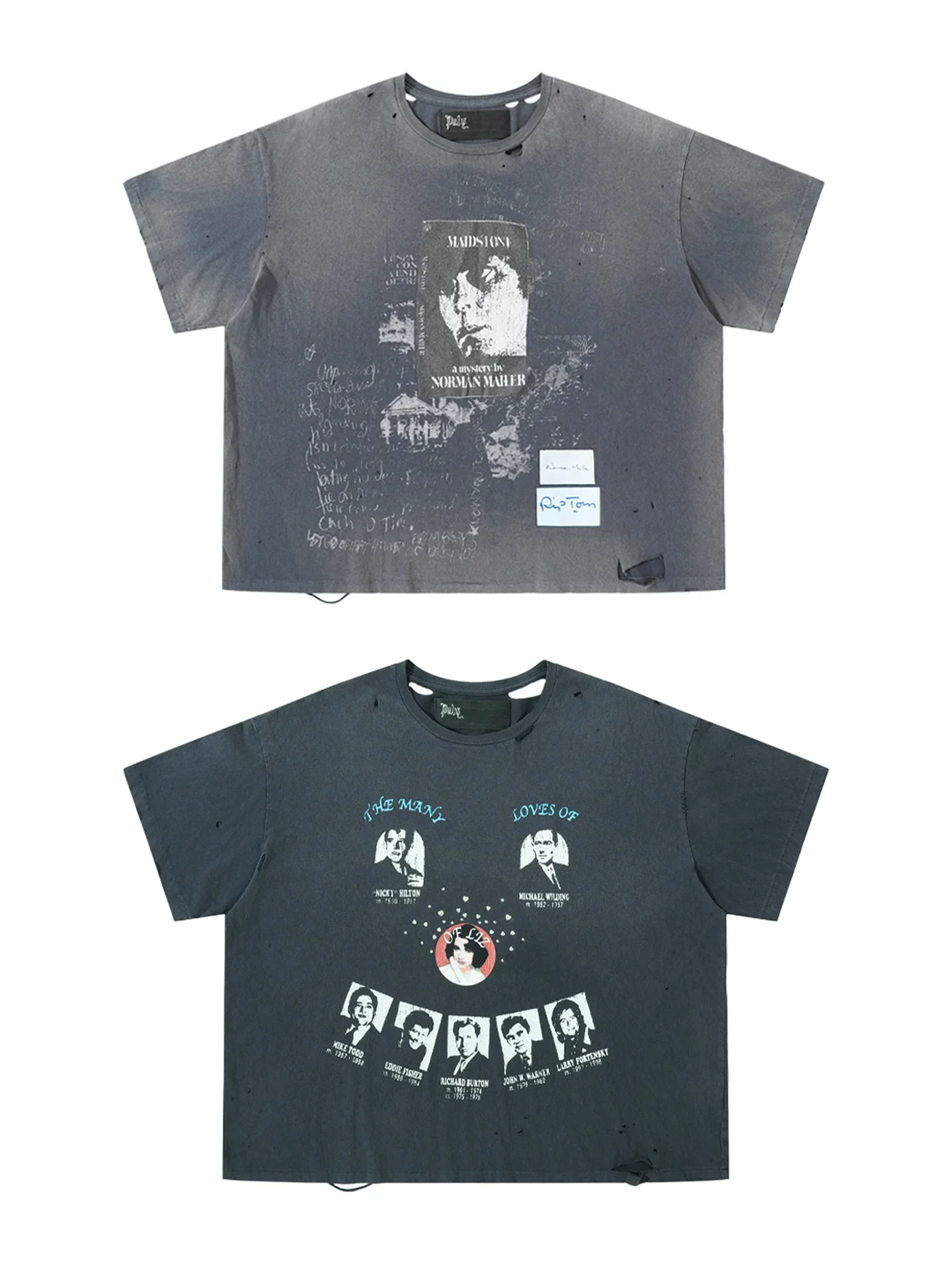 Paly Hollywood Portrait Redo Old Damaged Short Sleeve T-Shirt 26SS